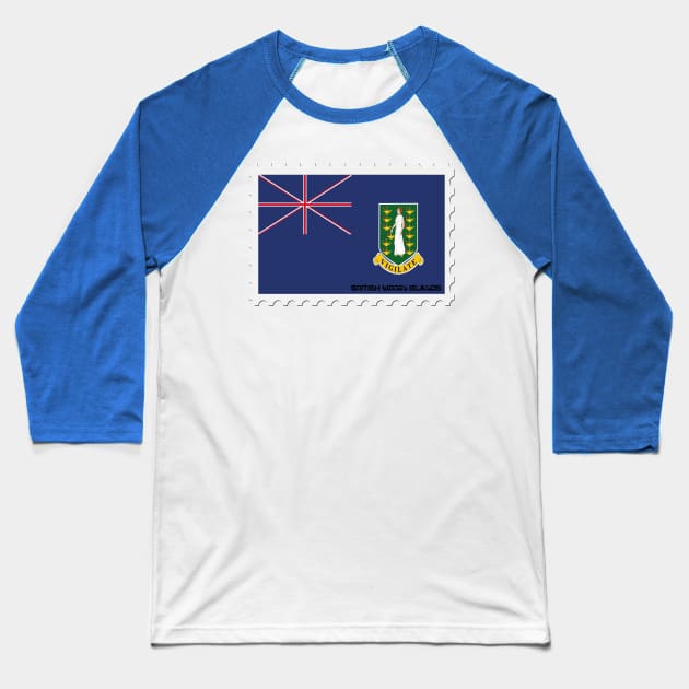 British Virgin Islands Stamp Flag - Postage Stamps Baseball T-Shirt by Art master